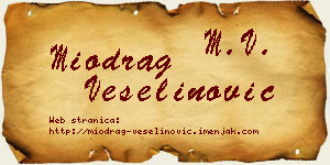 Miodrag Veselinović vizit kartica